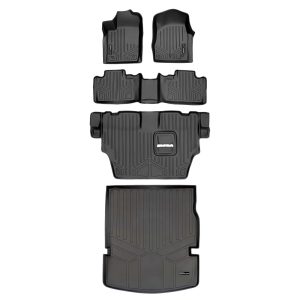 Smart Trim™ Custom Fit Floor Liners For 2013-16 Durango with 1st Row Dual Hooks & 2nd Bench Seat