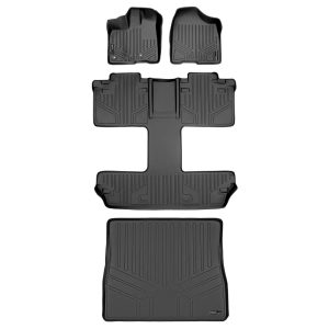 Smart Trim™ Custom Fit Floor Liners For 2013 2020 Sienna 7 Passenger Model with Power Folding 3rd Row Seats