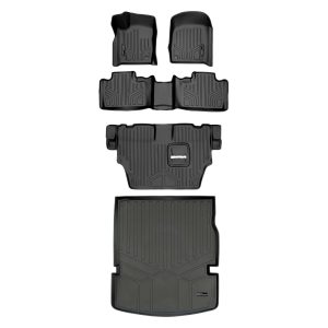 Smart Trim™ Custom Fit Floor Liners For 2016-2024 Dodge Durango (with 2nd Row Bench Seat)